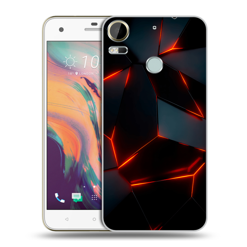 Силиконовый чехол на HTC Desire 10 Pro с принтом Яркие абстракции Силиконовый чехол на HTC Desire 10 Pro с принтом Яркие абстракции