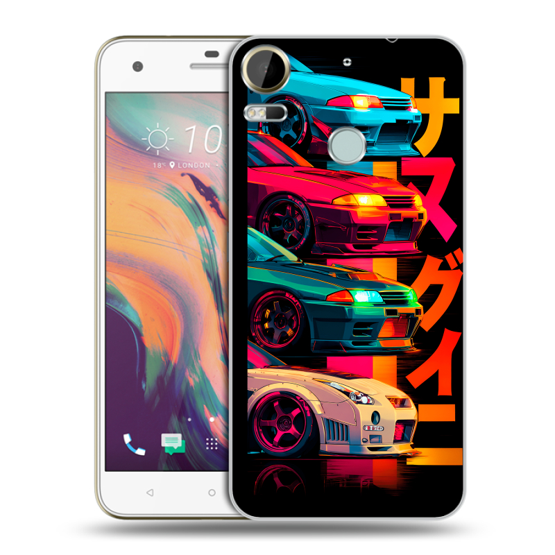 Пластиковый чехол на HTC Desire 10 Pro с принтом Гоночные машины Пластиковый чехол на HTC Desire 10 Pro с принтом Гоночные машины