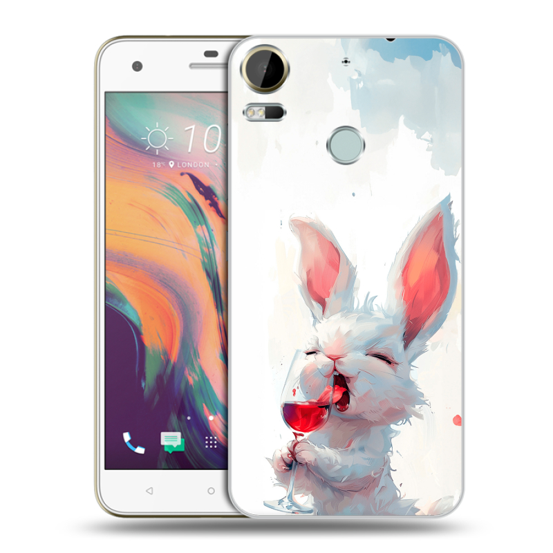 Силиконовый чехол на HTC Desire 10 Pro с принтом кролик зайчик Силиконовый чехол на HTC Desire 10 Pro с принтом кролик зайчик