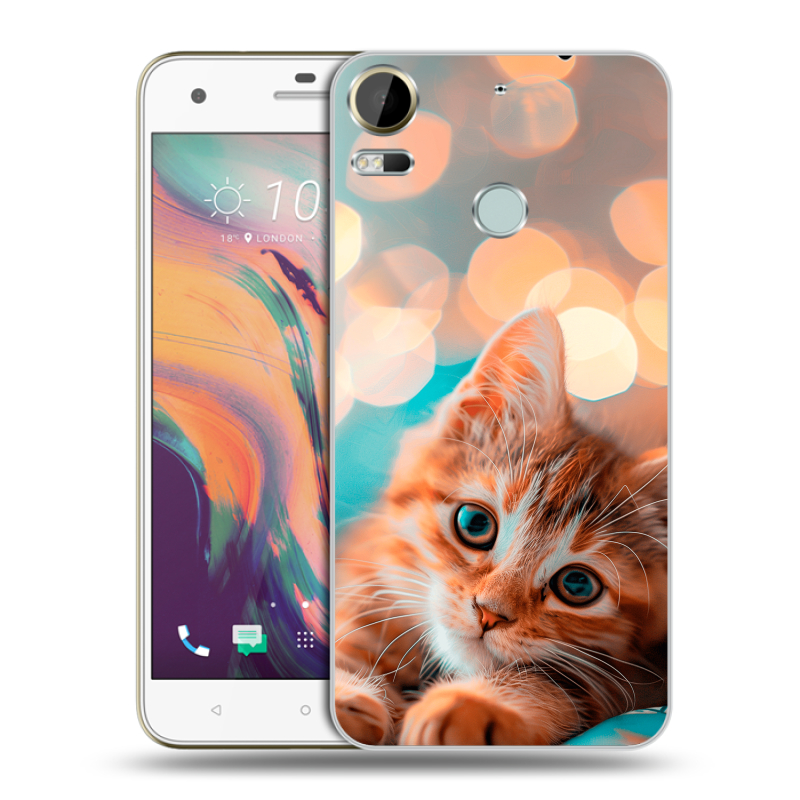 Силиконовый чехол на HTC Desire 10 Pro с принтом котик Силиконовый чехол на HTC Desire 10 Pro с принтом котик