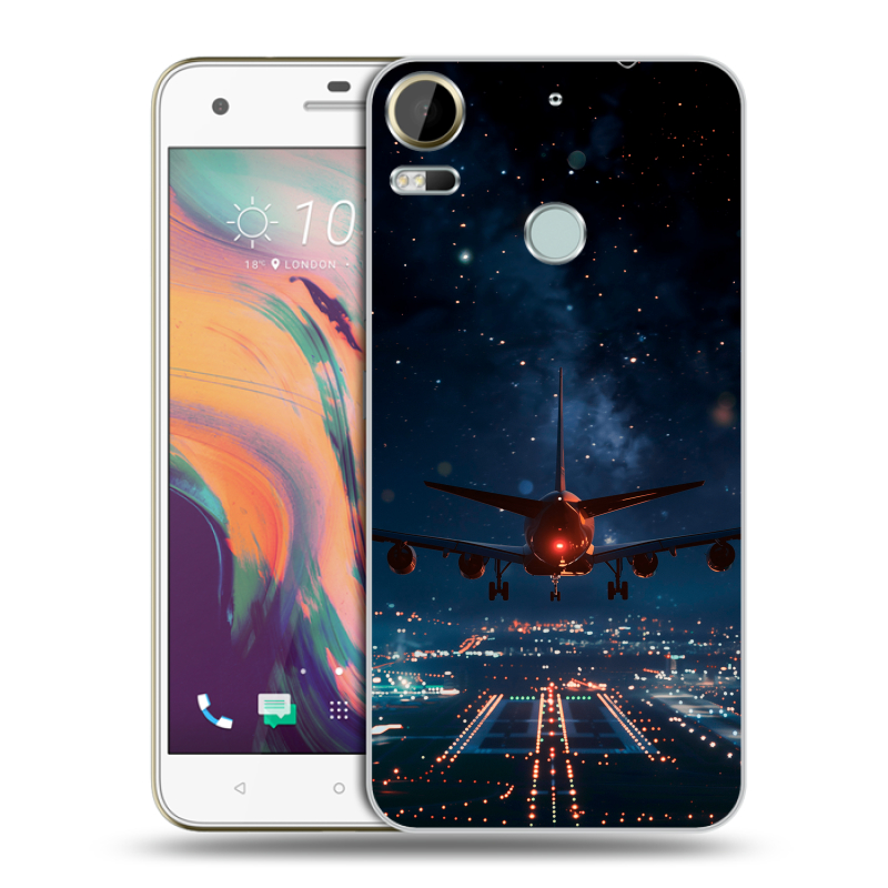 Силиконовый чехол на HTC Desire 10 Pro с принтом самолет Силиконовый чехол на HTC Desire 10 Pro с принтом самолет