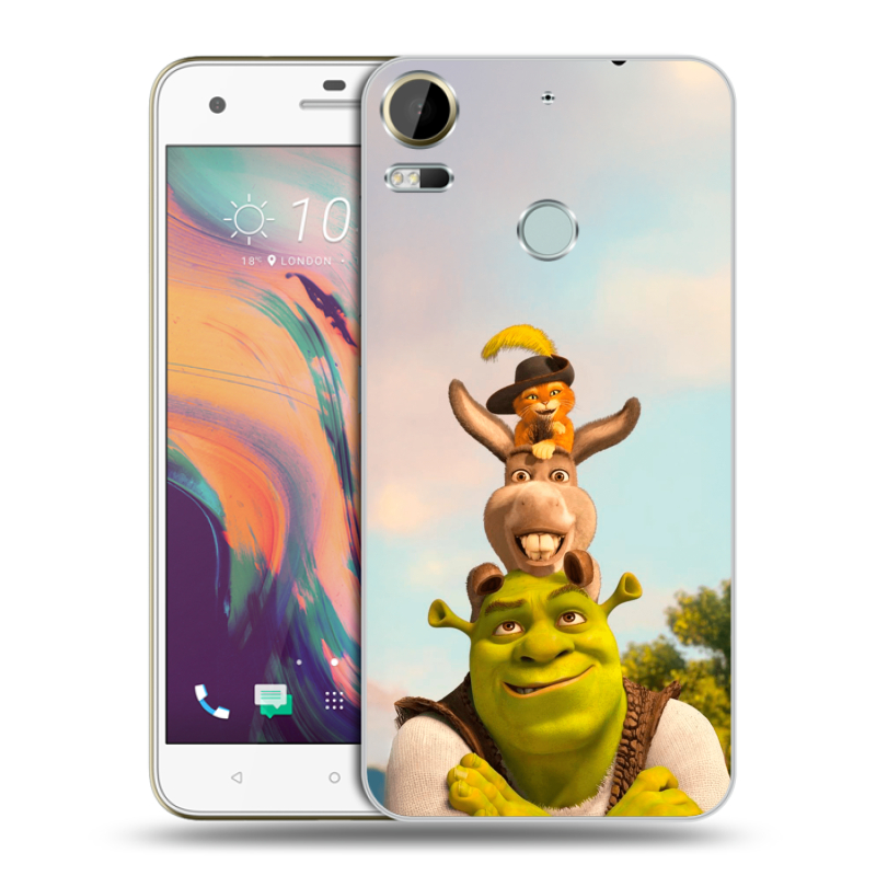 Силиконовый чехол на HTC Desire 10 Pro с принтом Шрек Shrek Силиконовый чехол на HTC Desire 10 Pro с принтом Шрек Shrek