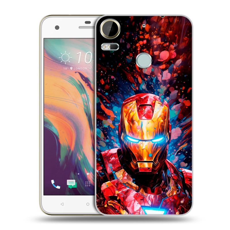 Силиконовый чехол на HTC Desire 10 Pro с принтом Железный человек Ironman Силиконовый чехол на HTC Desire 10 Pro с принтом Железный человек Ironman