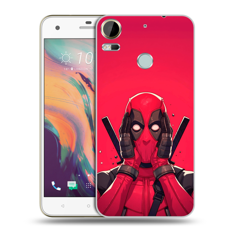 Пластиковый чехол на HTC Desire 10 Pro с принтом Дедпул Deadpool Пластиковый чехол на HTC Desire 10 Pro с принтом Дедпул Deadpool