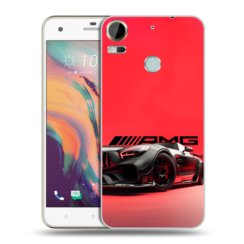 Силиконовый чехол на HTC Desire 10 Pro с принтом Мерседес Mercedes AMG Силиконовый чехол на HTC Desire 10 Pro с принтом Мерседес Mercedes AMG