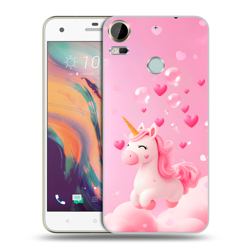 Пластиковый чехол на HTC Desire 10 Pro с принтом Единорог Пластиковый чехол на HTC Desire 10 Pro с принтом Единорог