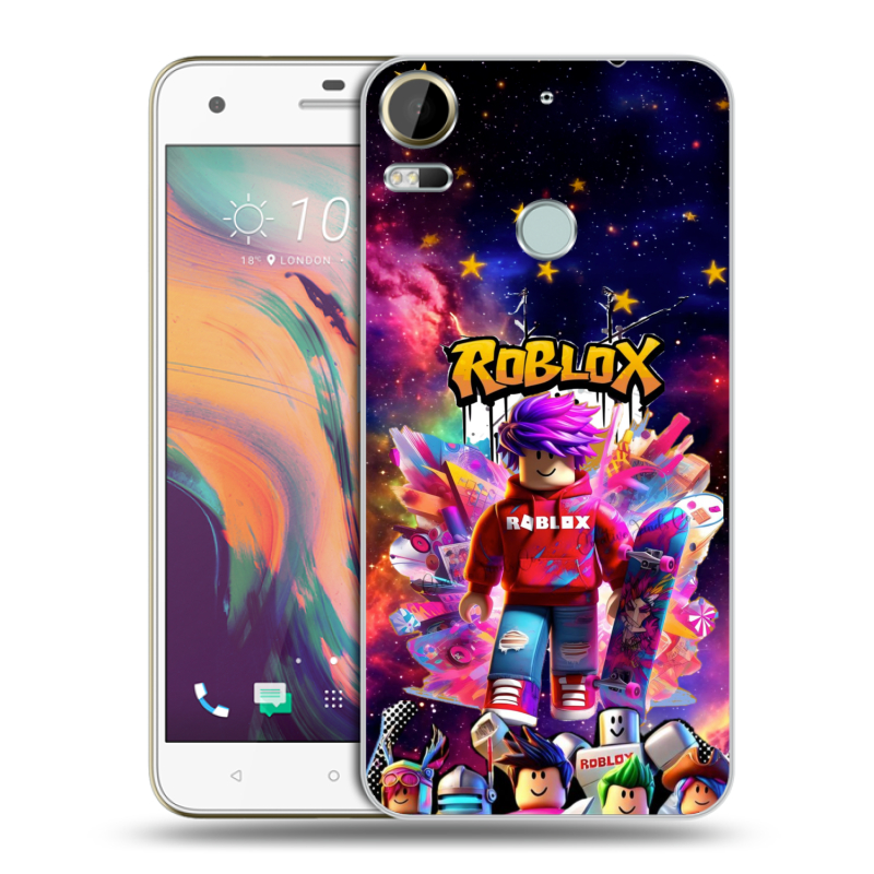 Силиконовый чехол на HTC Desire 10 Pro с принтом Roblox Роблокс Силиконовый чехол на HTC Desire 10 Pro с принтом Roblox Роблокс