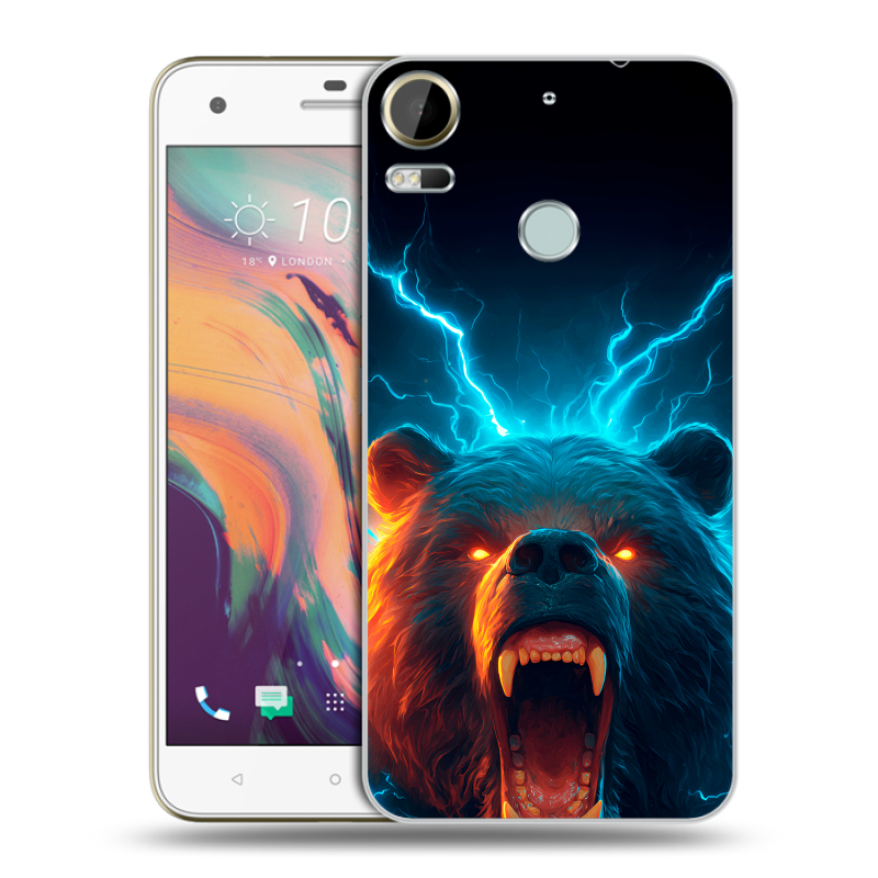 Пластиковый чехол на HTC Desire 10 Pro с принтом Медведь Пластиковый чехол на HTC Desire 10 Pro с принтом Медведь