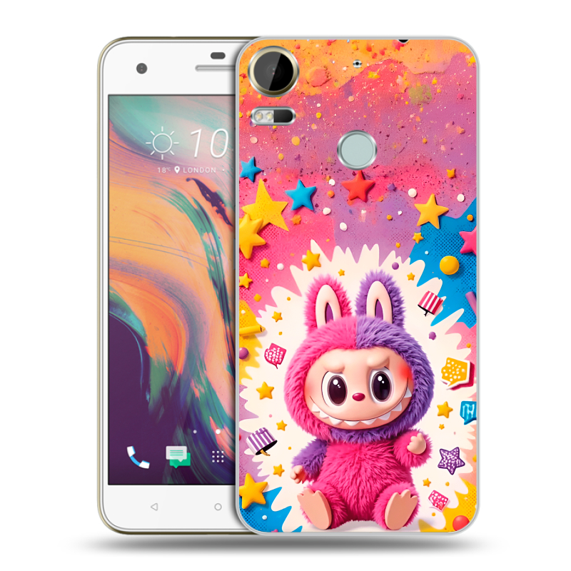 Пластиковый чехол на HTC Desire 10 Pro с принтом Labubu Лабубу Пластиковый чехол на HTC Desire 10 Pro с принтом Labubu Лабубу
