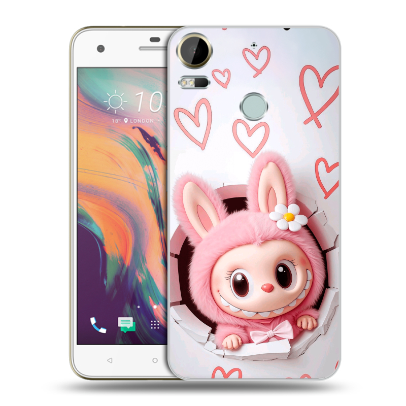 Силиконовый чехол на HTC Desire 10 Pro с принтом Labubu Лабубу Силиконовый чехол на HTC Desire 10 Pro с принтом Labubu Лабубу