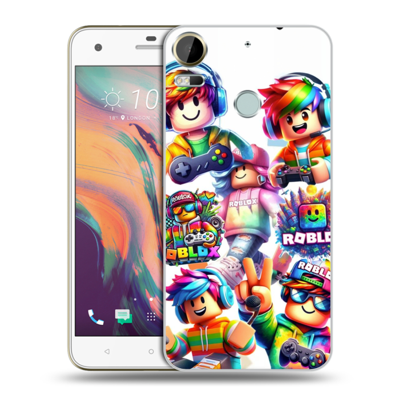 Пластиковый чехол на HTC Desire 10 Pro с принтом Roblox Роблокс Пластиковый чехол на HTC Desire 10 Pro с принтом Roblox Роблокс