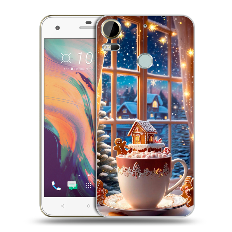 Пластиковый чехол на HTC Desire 10 Pro с принтом Новый год Пластиковый чехол на HTC Desire 10 Pro с принтом Новый год