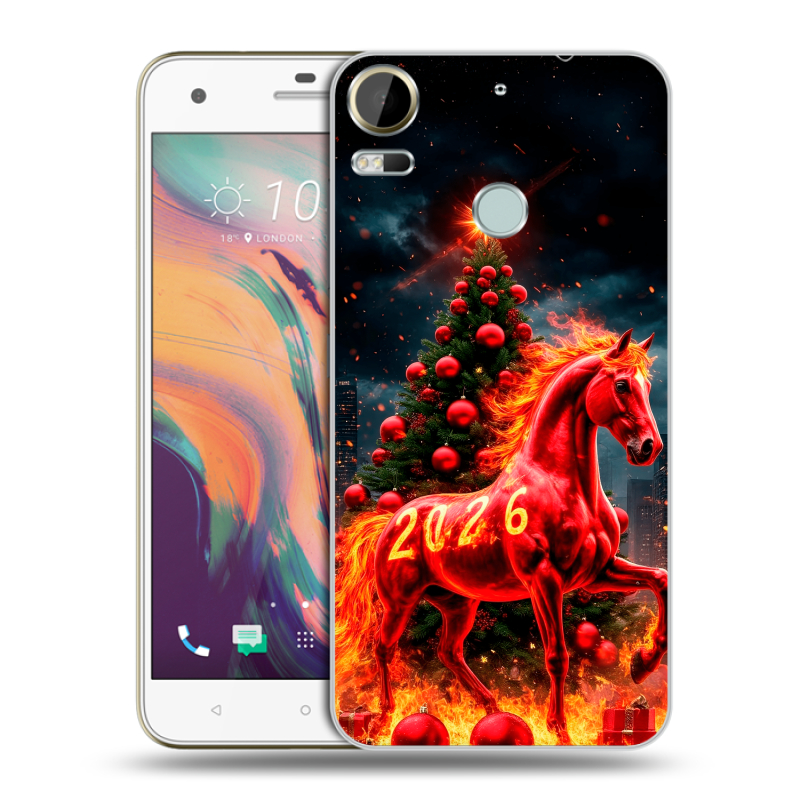 Пластиковый чехол на HTC Desire 10 Pro с принтом Новый год Пластиковый чехол на HTC Desire 10 Pro с принтом Новый год