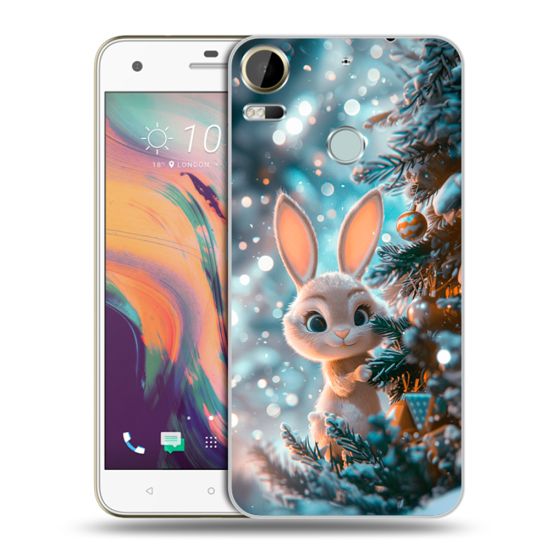 Силиконовый чехол на HTC Desire 10 Pro с принтом Новый год Силиконовый чехол на HTC Desire 10 Pro с принтом Новый год