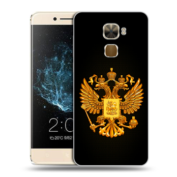 Пластиковый чехол на LeEco Le Pro 3 с принтом Герб России желтый Пластиковый чехол на LeEco Le Pro 3 с принтом Герб России желтый