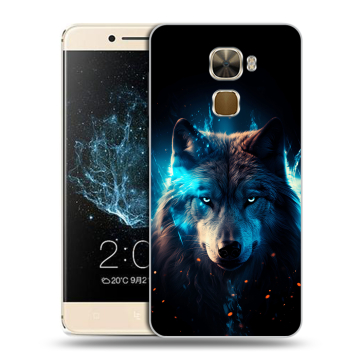 Пластиковый чехол на LeEco Le Pro 3 с принтом Волк ночной