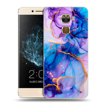 Пластиковый чехол на LeEco Le Pro 3 с принтом синий мрамор Пластиковый чехол на LeEco Le Pro 3 с принтом синий мрамор