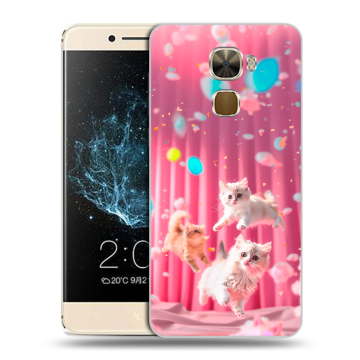 Пластиковый чехол на LeEco Le Pro 3 с принтом милые котики