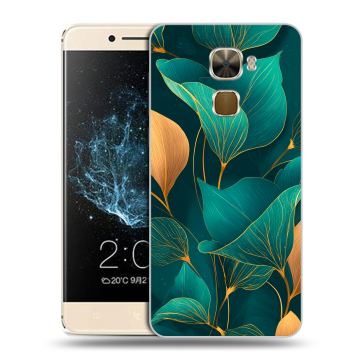 Пластиковый чехол на LeEco Le Pro 3 с принтом Листья и золото Пластиковый чехол на LeEco Le Pro 3 с принтом Листья и золото