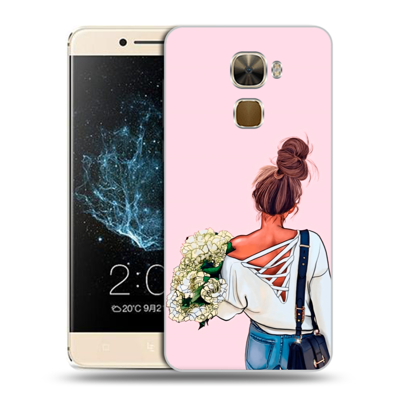 Пластиковый чехол на LeEco Le Pro 3 с принтом Девушка и букет Пластиковый чехол на LeEco Le Pro 3 с принтом Девушка и букет