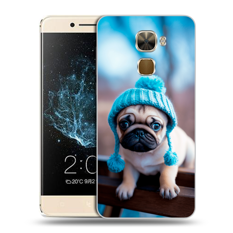 Пластиковый чехол на LeEco Le Pro 3 с принтом Мопс в шапке Пластиковый чехол на LeEco Le Pro 3 с принтом Мопс в шапке