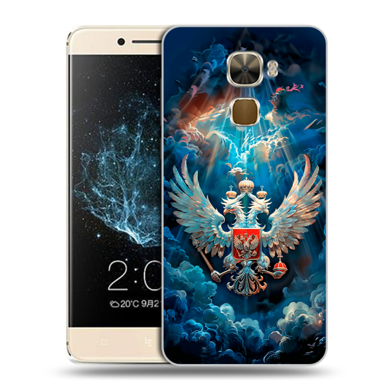 Пластиковый чехол на LeEco Le Pro 3 с принтом Герб флаг России Пластиковый чехол на LeEco Le Pro 3 с принтом Герб флаг России