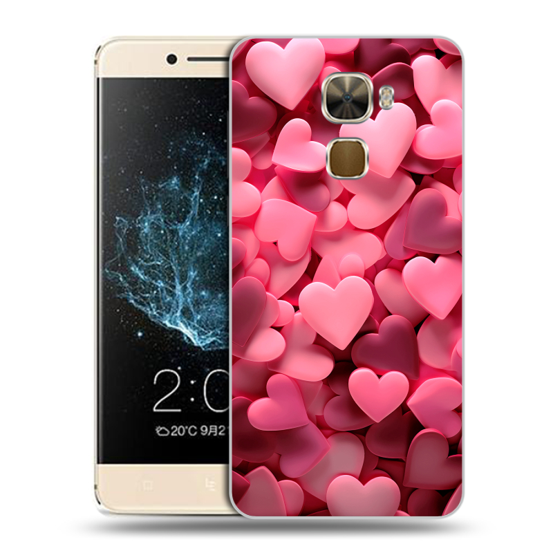 Пластиковый чехол на LeEco Le Pro 3 с принтом розовые сердечки Пластиковый чехол на LeEco Le Pro 3 с принтом розовые сердечки