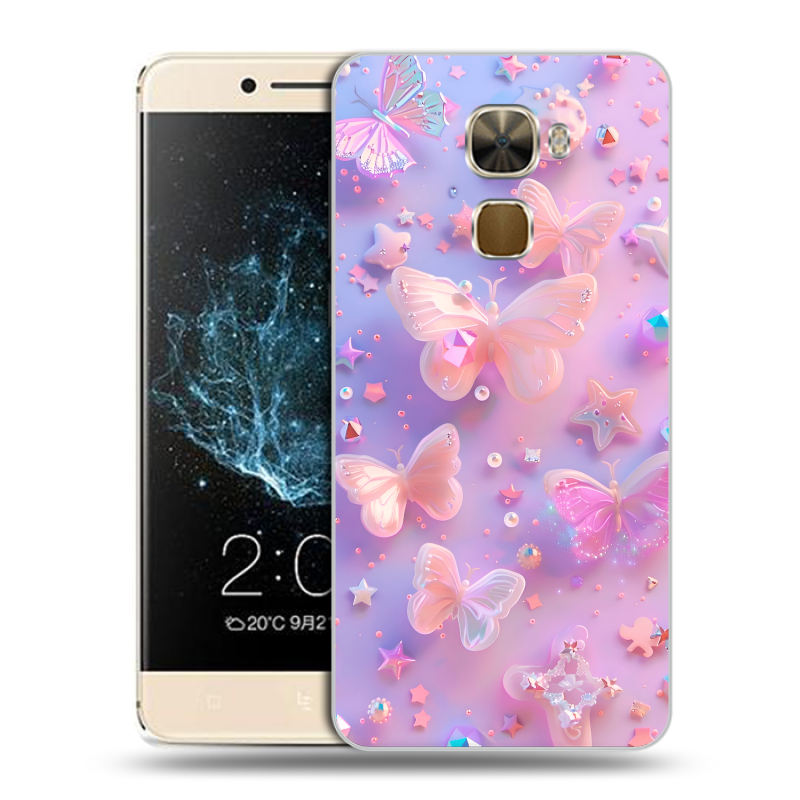 Пластиковый чехол на LeEco Le Pro 3 с принтом Бабочки Пластиковый чехол на LeEco Le Pro 3 с принтом Бабочки