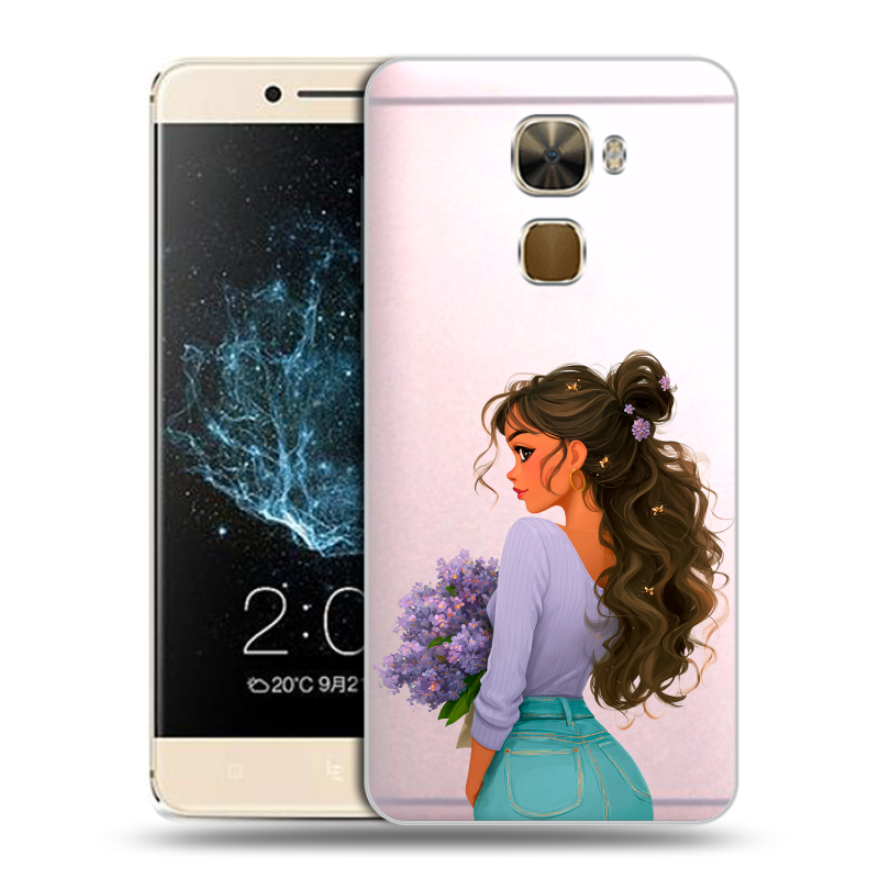Пластиковый чехол на LeEco Le Pro 3 с принтом девушка цветы Пластиковый чехол на LeEco Le Pro 3 с принтом девушка цветы