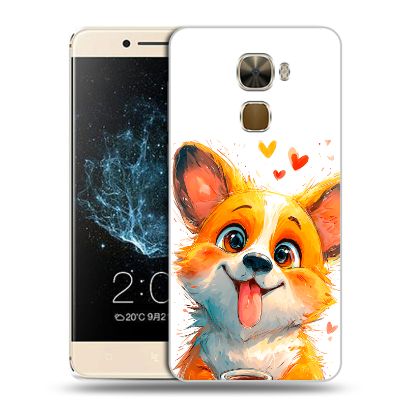 Пластиковый чехол на LeEco Le Pro 3 с принтом корги Пластиковый чехол на LeEco Le Pro 3 с принтом корги