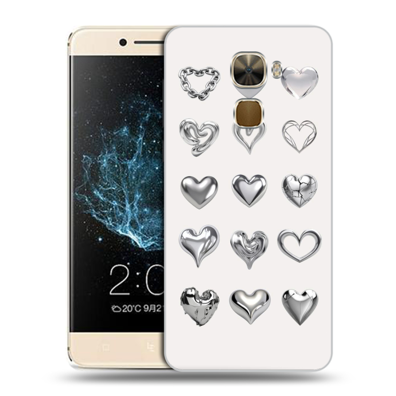 Пластиковый чехол на LeEco Le Pro 3 с принтом Y2K сердечки Пластиковый чехол на LeEco Le Pro 3 с принтом Y2K сердечки
