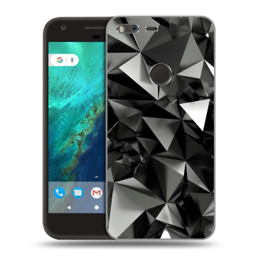 Силиконовый чехол на Google Pixel с принтом Черные кристаллы