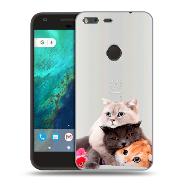Силиконовый чехол на Google Pixel с принтом Кошки