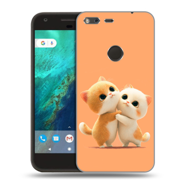 Силиконовый чехол на Google Pixel с принтом Милые котики