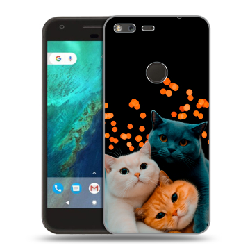 Силиконовый чехол на Google Pixel с принтом Кошки