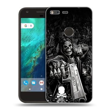Силиконовый чехол на Google Pixel с принтом Скелет