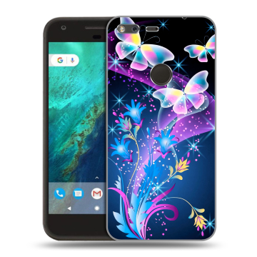 Силиконовый чехол на Google Pixel с принтом Бабочки Силиконовый чехол на Google Pixel с принтом Бабочки