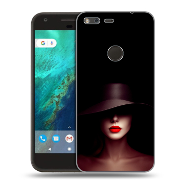 Силиконовый чехол на Google Pixel с принтом Девушка в шляпе Силиконовый чехол на Google Pixel с принтом Девушка в шляпе