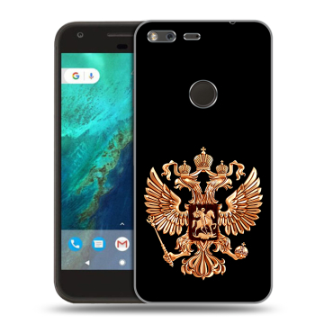 Силиконовый чехол на Google Pixel с принтом Герб России золотой Силиконовый чехол на Google Pixel с принтом Герб России золотой