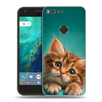 Силиконовый чехол на Google Pixel с принтом котенок Силиконовый чехол на Google Pixel с принтом котенок