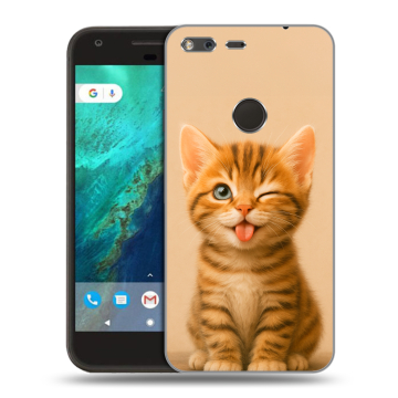 Силиконовый чехол на Google Pixel с принтом котенок Силиконовый чехол на Google Pixel с принтом котенок