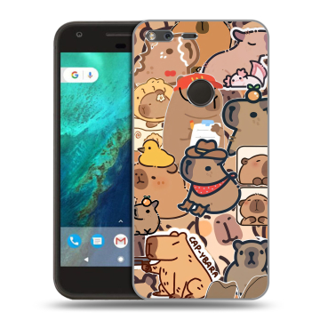 Силиконовый чехол на Google Pixel с принтом капибара