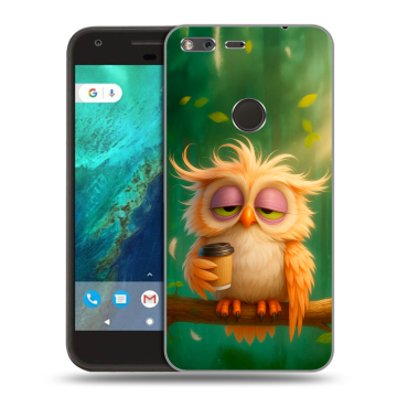 Силиконовый чехол на Google Pixel с принтом сова Силиконовый чехол на Google Pixel с принтом сова