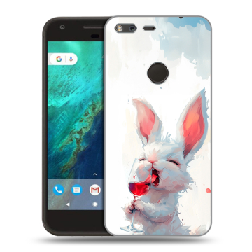 Силиконовый чехол на Google Pixel с принтом кролик зайчик Силиконовый чехол на Google Pixel с принтом кролик зайчик