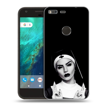 Силиконовый чехол на Google Pixel с принтом монашка Силиконовый чехол на Google Pixel с принтом монашка