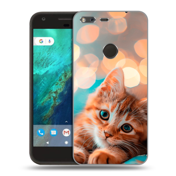 Силиконовый чехол на Google Pixel с принтом котик Силиконовый чехол на Google Pixel с принтом котик