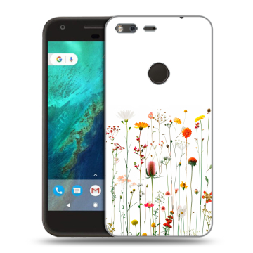 Силиконовый чехол на Google Pixel с принтом цветы Силиконовый чехол на Google Pixel с принтом цветы
