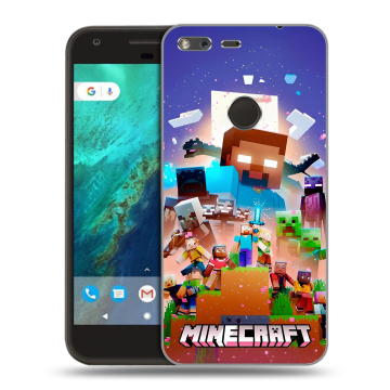 Силиконовый чехол на Google Pixel с принтом Майнкрафт Minecraft Силиконовый чехол на Google Pixel с принтом Майнкрафт Minecraft