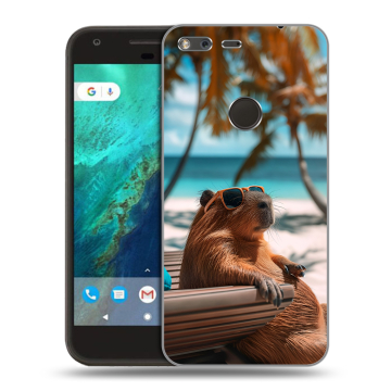 Силиконовый чехол на Google Pixel с принтом Капибара Силиконовый чехол на Google Pixel с принтом Капибара
