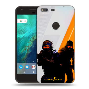 Силиконовый чехол на Google Pixel с принтом Контер страйк Counter strike